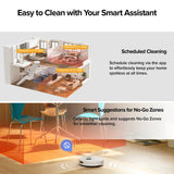 roborock Q7 M5+ Robot Vacuum and Mop, Upgraded from Q5 Max+, Up to 7-9 Weeks Self-Empty, 10000Pa Suction, Dual Anti-Tangle System for Pet Hair & Carpet, PreciSense LiDAR Navigation, App Control, White