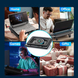 Gaming Laptop Cooler, Laptop Cooling Pad Stand with 5.5inch External Cooling Fan, Fast Cooling Computer Laptop 15.6-21in llano