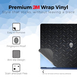 Laptop Skin Compatible with Alienware 16/16X Aurora (2025) - Black Diamond Plate - Premium 3M Vinyl Protective Wrap Decal Cover - Easy to Apply | Crafted in The USA by MightySkins