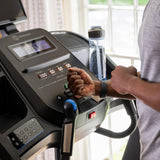 Horizon Fitness 7.0AT Treadmill, Black, Heavy Duty, LCD Display, Built-in Speakers, Heart Rate Monitor, USB Charging Port, Wheeled