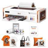 DXZ A4 8.3" DTF Printer with XP600 Printhead, 2X Faster Than R1390/L1800, Automatic Maintenance, One-Click Ink Extraction, White Ink Stirring, 2-Year Ink Supply