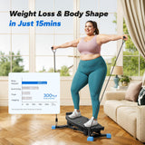 MERACH Balance Board for Adults, Rocking Stepper with Resistance Bands, Portable Wobble Board Featuring LCD Monitor, 300 lbs Capacity Ski Balance Trainer