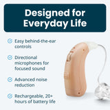 MDHearing VOLT OTC Hearing Aids for Seniors – Behind-the-Ear Hearing Aids