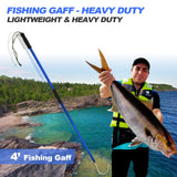 Fishing Gaff Hook Fish Hooked Gig Harpoon Gigging Spear Harpoons Pole with Stainless and Aluminum Hook for Large Fish Yorikyas