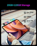 Android 16 T65 13.4 inch Large Tablet, 20GB+128GB,120Hz 1920x1200 IPS Display,2.2Ghz Octa-Core Processor