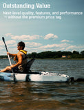 Upgraded Brooklyn 12.0 Single Pedal Kayak by BKC, Lightweight 12-Foot Sit-On-Top Pedal-Drive Kayak with Rudder, Stable Fishing & Touring Design, 440 lb Capacity, Storage Hatches (Storm Surge)