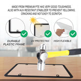 LoyaGour 2Pack Transparent License Plate Cover and Frames,Clear Front and Rear License Plate Holder,Unbreakable Car Licence Plate Frame Protector fits Any US Plates with Screws & Caps (Black Frame)