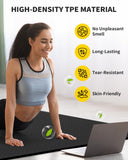 CAMBIVO Large Yoga Mat (6'x 4'), Extra Wide Workout Mat for Men and Women, 1/3 &1/4 Thick Exercise Fitness TPE Mat for Home Gym, Yoga, Pilates, Workout (Black),6mm CAMBIVO
