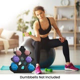 JOSMIMIC Coral-Inspired Dumbbell Rack Stand, 3 Tier A-Frame Design Weight Rack with Handle for Lighter Dumbbells Under 12 Lbs, Compact & Space-Saving Dumbbell Holder for Home Gym (Dumbbells Not Included) Josmimic