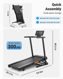 THERUN Treadmill with Incline,8.7 MPH 12% Auto Incline Treadmill,Compact Treadmill for Home,Brushless Motorized Treadmills