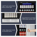 Velieta 24 Inch Outdoor Beverage Refrigerator Cooler,Stainless Steel Wide Refrigerator for 210 Cans,Fit Perfectly for 24" Space Built-in Counter