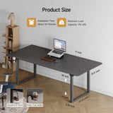 Standing Desk, 71x32 Inches Rectangle Stand Up Desk with 4 Legs, Dual Motor and Memory Controller