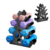 JOSMIMIC Coral-Inspired Dumbbell Rack Stand, 4 Tier A-Frame Design Weight Rack with Handle, Compact & Space-Saving Dumbbell Holder for Home Gym (Dumbbells Not Included) Josmimic