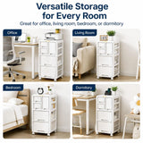 NABOOJ Drawer File Cabinet Rolling Filing Cabinet Office Organizer Unit