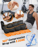 DEKEMASTER Air Compression Leg Massager for Circulation and Pain Relief, Professional Full Leg Compression Boots for Massage Therapy with Adjustable 9 Intensities, Recovery Boots for Women Men