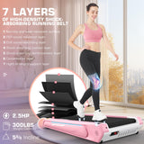 FUNMILY Smallest Walking Pad with 5% Incline, 2 in 1 Under Desk Treadmill for Home Office, 2.5 HP Mini Compact Walking Treadmill