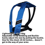 Automatic Inflatable Life Jacket|Life Vest for Adults|PFD Low Profile|Supports up to 330 lbs (BLUE-725)