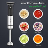 FRESKO Immersion Blender Handheld, Corded Hand Blender with Trigger Variable Speed, Anti-Scratch Stainless Steel Shaft, Stick Mixer for Soups, Shakes, Baby Food & Puree