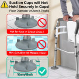 Toilet Safety Rails for Seniors, Adjustable Toilet Safety Frame Handles Fits Most Toilets, Mothers Day Gifts for Handicap and Disabled Seniors Elderly, Foldable, Safe Weight Capacity of 330 lbs(150KG)