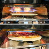MELLCOM 20" Outdoor Gas Pizza Oven - Pull Out Handle & 360° Automatic Rotating Pizza Stone, Including Pizza Peel, Carry Bag