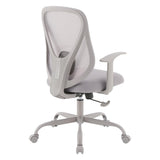 Office Star Products Ventilated Seating, Mesh Back Manager's Office Chair, Height-Adjustable Arms, Professional Office Seating, Lumbar Support, Grey