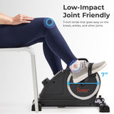 Sunny Health & Fitness Magnetic Compact Under-Desk Mini Exercise Bike, Indoor Full Body Cardio Training Machine w/Resistance Bands, Pedal Exerciser w/Free SunnyFit App Connectivity – SF-B020026SMART