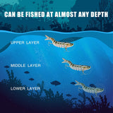 TRUSCEND Fishing Lures for Bass, Multi Jointed Segmented Swimbaits, Slow Sinking Swim Baits Bass Lures Freshwater Swimming Lure for Crappie Trout Walleye Pike, Saltwater Fishing Gear Lure Kit