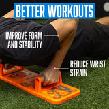 Push Up Board for Men and Women- Multifunctional Workout Equipment- Foldable Push Up Bar- Fitness Gym Equipment- Portable Board for Home Exercise and Workout- Push Up Board by Fitby Fitby