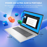HP 17 Laptop, 17.3" FHD Display, 16GB DDR4 RAM, 1TB SSD, AMD Ryzen 5 Processor(Beats i7-1165G7, Up to 4.3GHz), Windows 11 Pro, Alpacatec Accessories, Silver, Video Editing Laptop