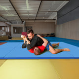 BalanceFrom Folding Gymnastics Mat, Home Gym Floor Tumbling Equipment, Blue BalanceFrom