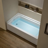 WOODBRIDGE 60” x 32” Alcove Soaking Bathtub in white with Left-Hand Drain Hole – Tub Only (No Wall Panels)