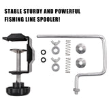 Fishing Line Spooler Portable Fishing Reel Spooler Adjustable Stable Fishing Line Winder Spooler Machine with Clamp Suction Cup Base Spooling Station System for Spinning Casting Reels