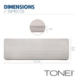 Tone Fitness Premium Extra Thick 1-Inch High Density Exercise Mat with Carry Strap – Non-Slip Workout, Pilates, and Yoga Mat for Home Gym - Color Beige - Diamond Pattern