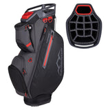 Sun Mountain 2025 Maverick 14 Way Divider Golf Bag with 9 Spacious Pockets | Black Steel Red Sun Mountain
