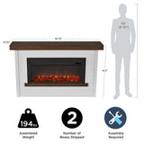 Bernice Landscape Electric Fireplace in White by Real Flame