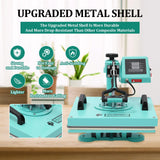 8-in-1 Heat Press,15x15 Sublimation Machine,360° Swing Away Combo