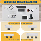 Table, Modular Conference Tables with Silent Wheels and 2 Cable Grommets Modern Flip-Top Training Table Mobile Office
