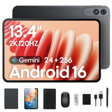 Upgraded 13.4 inch Android 16 Tablet with Keyboard Bundle, Large 13 inch Tablet with 2K 120Hz IPS Display