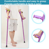 Antdvao Forearm Crutches Pair Folding Forearm Crutches Anti-Drop Cuff Reduces The Hassle of Picking Up Forearm Crutch，Comfortable Grip and Wear-Resistant, Non-Slip Forearm Crutches (Violet)