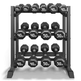 3-Tier Dumbbell Rack Stand Only, 1100LB Capacity Adjustable Weight Rack for Home Gym, Heavy-Duty Weight Stand for Dumbbells & Kettlebells(Rack Only) Jusgym