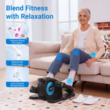 MERACH Under Desk Elliptical Machine, Ellipse Leg Exerciser for Seniors Adults Fully Assembled, Portable & Quiet Electric Seated Pedal Exerciser with 12 Adjustable Speed & Remote Control & 12 AutoMode MERACH