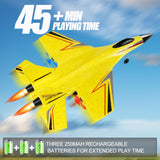 crohorizon RC Planes for Ages 14 Years and up,Remote Control Airplanes Toys for Teen,2CH Outdoor Foam RC Glider Fighter Jet for Teen and Adults Hobby Yellow