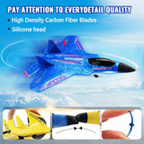 Blue RC Plane for Kids Upgrade F-22 Raptor Fighter RC Airplane Remote Control Airplane Toys 2.4 GHZ Smart 6-axis Gyro Stabilizer RTF RC Jet Aircraft Easy to Fly Outdoor Toy RC Glider for Beginners