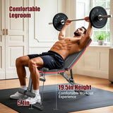 XDDIAS Adjustable Weight Bench, Workout Bench with Leg Extension and Preacher Curl Pad, Weight Bench for Home Gym, Foldable Exercise Bench, Quick Adjustment Incline Bench Press XDDIAS