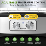 Seeutek Food Dehydrator, 5 BPA-Free Trays Food Dehydrator Machine with Adjustable Temperature Control for Beef Jerky, Fruits, Vegetables, Includes Recipe Book & 4 Reusable Storage Bags