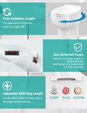 MODIWELL R1808 Fixed RV Dry Flush Toilet, Waterless Rechargeable, White