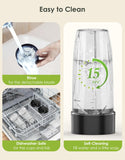 LAMPICK Smoothie Blender, 1100W Personal Blender for Shakes and Smoothies, Blenders and Grinder Combo for Kitchen