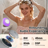 Gsou Shower Speaker Bluetooth Waterproof with 5 White Noise Sounds & 4 LED Light Modes | Portable Speaker for Bathtub, IPX6 Waterproof, Smart Bath Timer, Relaxation Spa Gifts for Women Men