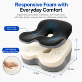 OrthoBase Memory Foam Seat Cushion with Lumbar Back Support, Office Chair