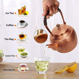 Kkekos Pure Copper Kettle Copper Teapot for Stovetop 1600ml (Type3)